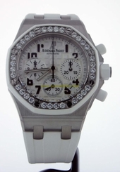 Audemars Piguet Ladies Royal Oak Offshore Stainless White Diamonds