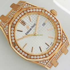 Audemars Piguet Royal Oak Lady Quartz 67652or.zz.d011cr.01 Diamond Ret: $33,200