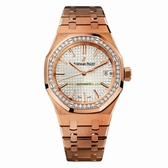 Fake AAA  Audemars Piguet Royal Oak 18k Rose Gold Diamond Bezel Watch 15451OR.ZZ.1256OR.01 Watch
