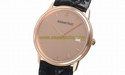 Used Watch Men Audemars Piguet Round two stitches quartz Copper Pink Gold X9G