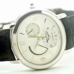 AUTHENTIC AUDEMARS PIGUET MILLENARY 18K WHITE GOLD, DUAL TIME, AUTO, AP_090715
