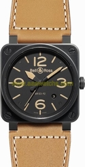 BR-03-92-HERITAGE BELL & ROSS AVIATION NEW & AUTHENTIC MENS AUTOMATIC WATCH