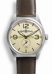 Bell & Ross BR-123 Original Automatic Steel/Calfskin strap NEW RETAIL $2800