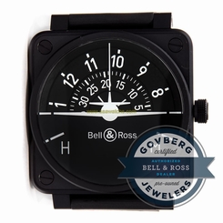Bell and Ross BR01 Black PVD Automatic Watch Turn Coordinator BR0192-TURNCOOR