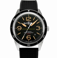 Pre-Owned Bell & Ross Vintage S-Heritage SS/Rubber Men's Auto Watch V-BR123, MR
