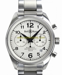 Pre-Owned Bell & Ross Juneba 126 SS Silver Dial Men's Automatic Wristwatch, MR