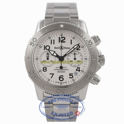 Bell & Ross Diver 300 Chronograph Stainless Steel White Dial D300-WTE-SB