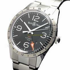 Pre-Owned Bell & Ross Vintage BR123 GMT SS Men's Auto Watch BRV123-BL-GMT/SST,MR