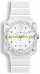 BR-S-WHITE-CERAMIC-PHANTOM-DIAMOND-CB NEW BELL & ROSS AVIATION QUARTZ WATCH