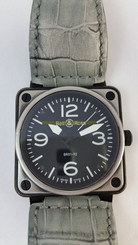 Bell & Ross BR01-92 Aviation Collection Stainless Steel Watch w/ 3 Extra Bands