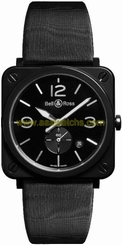 BR-S-BLACK-CERAMIC-SATIN BRAND NEW BELL & ROSS AVIATION QUARTZ MENS WATCH
