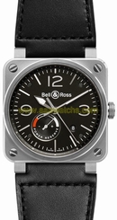 BR-03-97-STEEL BELL & ROSS AVIATION BRAND NEW RESERVE DE MARCHE MENS WATCH