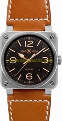 BELL & ROSS Watch BR03 Golden Heritage 42 MM Authentic- Box, Papers & Warranty