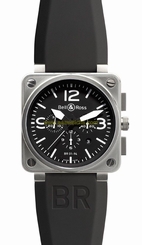 BELL & ROSS BR01 Chronograph Automatic 46 MM Authentic- Box, Papers & Warranty