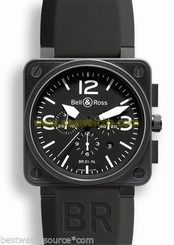 Bell & Ross BR01-94-CARBON Black Dial White Numbers, B&P Retail: $ 6,700.00