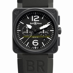 BELL & ROSS BR03-94 Carbon Chrono Authentic: Box, Papers & Int. Factory Warranty