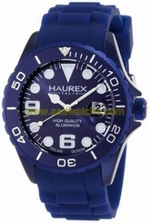 Haurex Italy Men's 1K374UB3 Ink Blue Rubber Band Aluminum Watch 845960027922