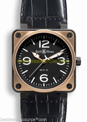 Bell & Ross BR01-92 Pink Gold Carbon BR01-92-BD Carbon Gold B&P Ret:$ 9,800.00