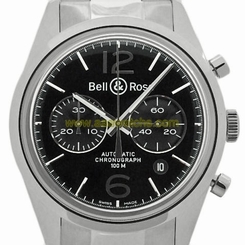  Used[A] Watch Men Bell & Ross Officers Black BR126-94-SP Self winding SS P7A