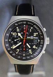 Bell & Ross by Sinn 144 GMT ST Space 2 Automatic Chronograph Watch Tachymeter