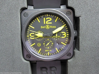 Bell & Ross BR 01-94 Chronograph Yellow, Limited Edition to 500 Pieces -PVD Case