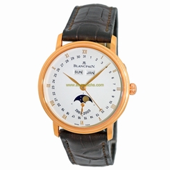 BLANCPAIN 18K Rose Gold Pink Villeret Calendar Moonphase Limited 6263-3642a-55b