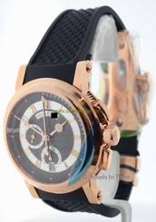 Breguet Marine Chronograph 18K Rose Gold Mens Watch Box/Papers NEW 5827