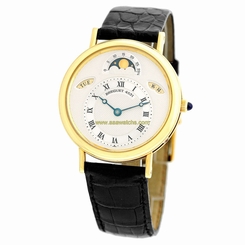 BREGUET 18K Yellow Gold Classique Moonphase Calendar 3330 BA Box Warranty