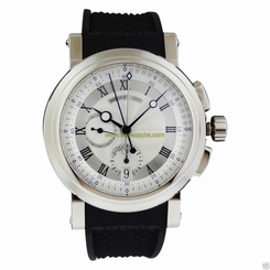 Breguet Marine Chronograph 5827bb/12/5zu 18kt White Gold Silver Dial Ret: $32400