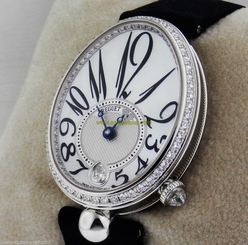 BREGUET Reine de Naples 18kt WG Diamond Bezel B&P 8918bb/58/864.d00d Ret $36,100