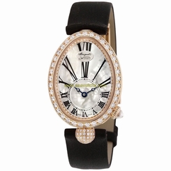 Breguet Reine de Naples Mother of Pearl Dial 18kt Rose Gold Black Satin Ladies 7613049441241