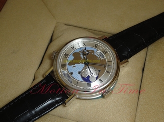 Breguet Classique "Hora Mundi" Silver Dial with Center "Map of Europe" Platinum