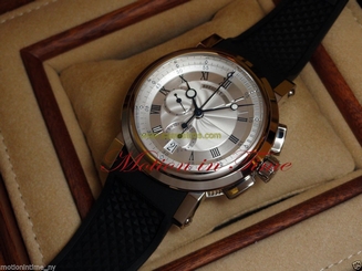 Breguet Marine II Chronograph White Gold Automatic Skeleton Back 5827BB/12/5ZU