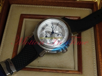 Breguet Marine Automatic Dual Time Stainless Steel 42mm On Rubber 5857ST/12/5ZU