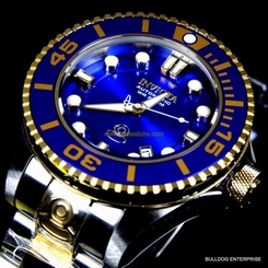 Invicta Grand Pro Diver Generation II 2 Tone Gold Blue NH35A Automatic Watch New