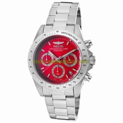 Invicta Men's 14380 Speedway Chronograph Red Dial Stainless Steel Bracelet Watch