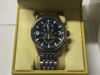 Invicta Specialty Black Dial Swiss Quartz Stainless Steel Mens Watch 0365