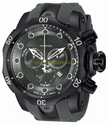 New Mens Invicta 11973 Black Venom Monotone Swiss Made Chronograph Watch
