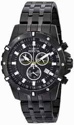 Invicta Mens Specialty Swiss Chronograph Quartz Black Stainless Steel Watch