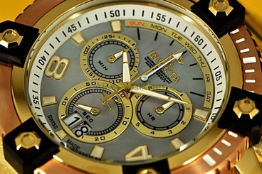 New Invicta Reserve 63mm Arsenal Grand Octane Swiss Made Rose Gold Bezel Watch