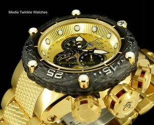 NEW Invicta 52mm SUBAQUA NOMA VI 5040F Chronograph 6 Black Bezel Gold Tone Watch