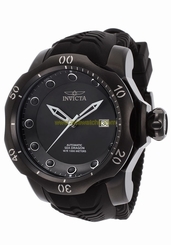 @New Invicta 52mm Venom Sea Dragon Automatic Silicone Strap Watch Black 19299