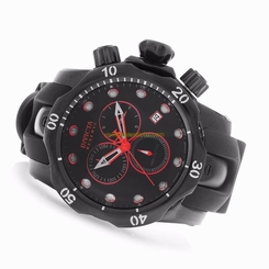 INVICTA RESERVE MENS 52MM VENOM CHRONO RED LINE EDITION BLACK BAND WATCH 18881