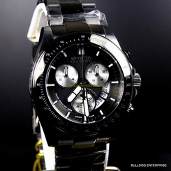 Invicta Reserve Speedway Swiss COSC Chronometer Chronograph Black Watch New