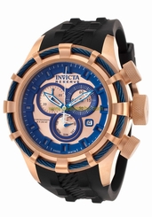 New Mens Invicta Bolt 15780 Swiss Chronograph Black Gold Sport Watch