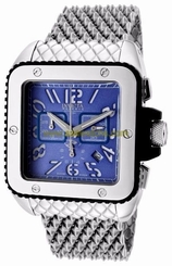 New Invicta Reserve Mens 1693 Cuadro Swiss Chrono Blue Square Dial Bracelt Watch 843836016933