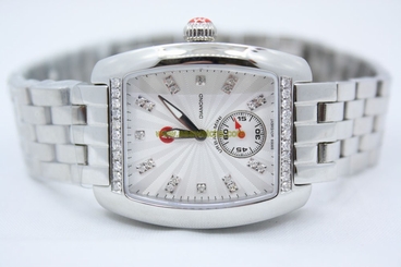 MICHELE URBAN MINI STAINLESS STEEL CUSTOM DIAMOND ENCRUSTED WATCH MWW02A00A0942