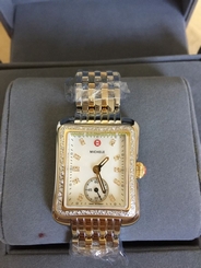NWT MICHELE Deco MOP Moderne II 16 Diamond Dial Watch MWW06Y000016 ($2195+tax)