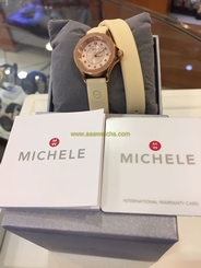 MICHELE CAPE MINI ROSE GOLD TONE BLUSH PINK WATCH MWW27B000001