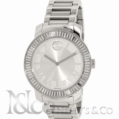 Movado Bold 3600249 Baguette Crystal Silver Dial 40 mm Ladies Watch